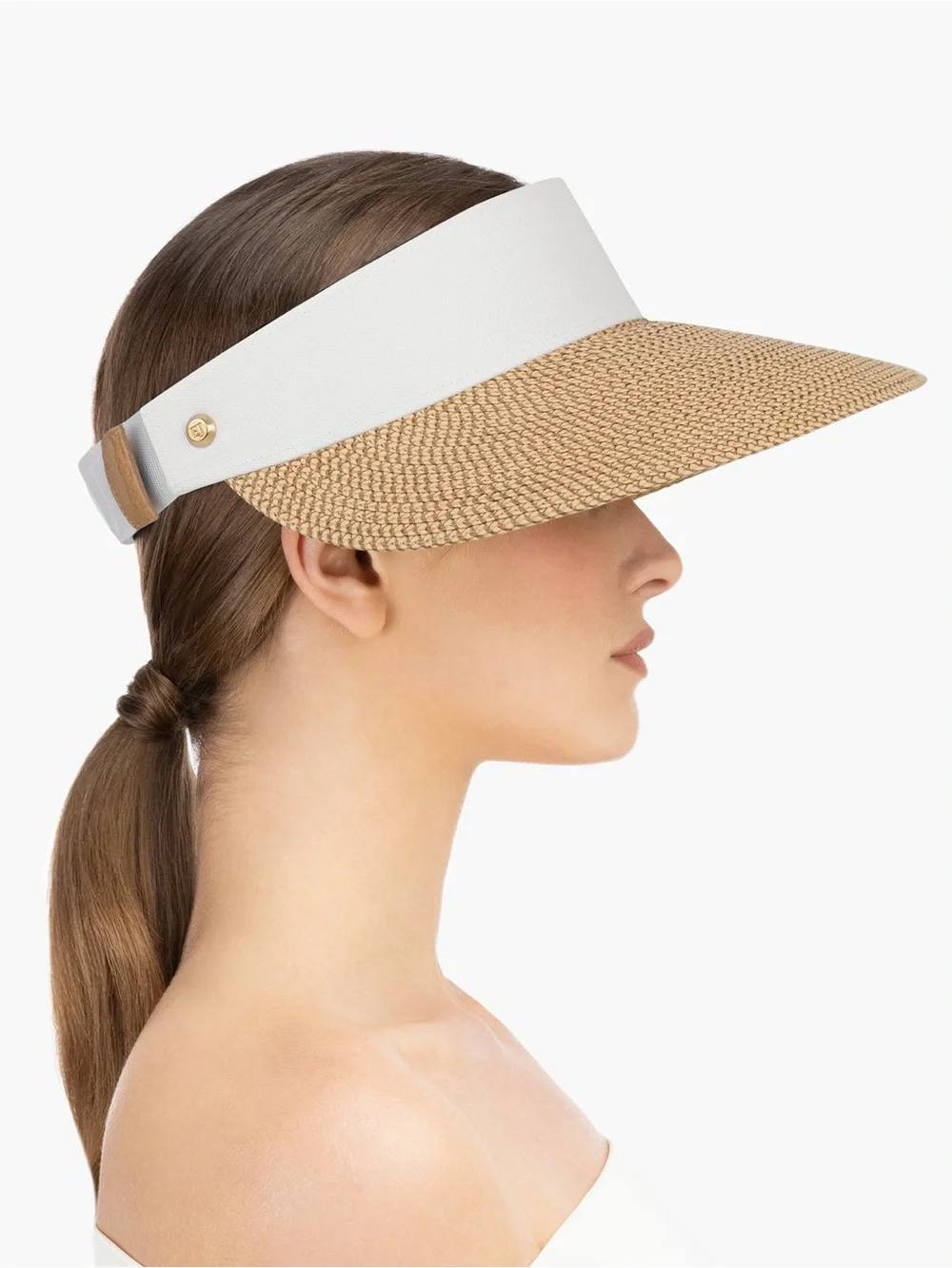 NWOT Eric Javits Champ II Straw Visor / Hat - Picture 4 of 11